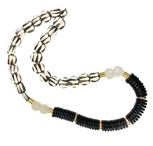 African bone bead necklace