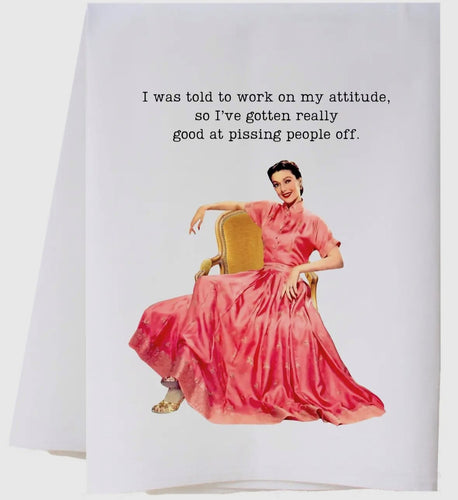 Attitude Tea Towel