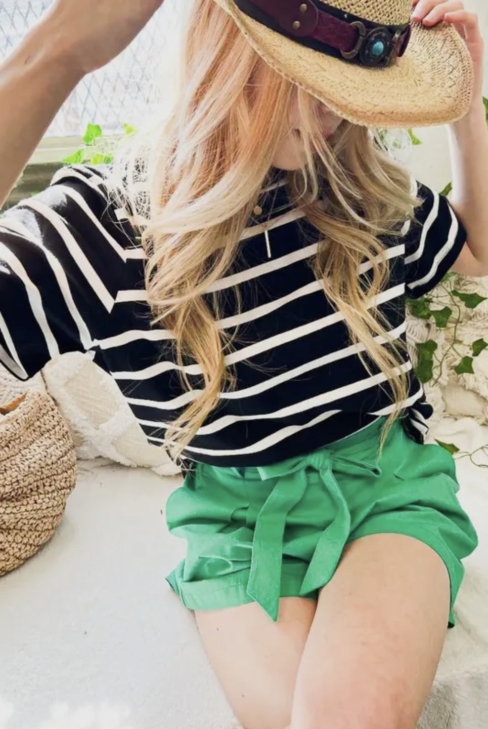 Vine & Love Stripe Crew Knit Top