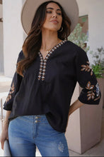 Black Embroidered Top