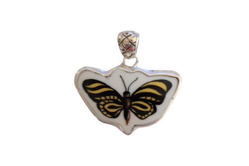 Black and Yellow Butterfly Pendant