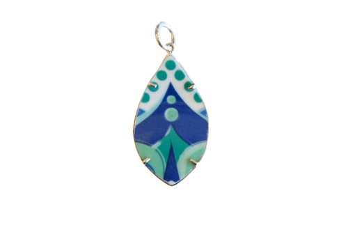 Blue Green Teardrop Pendant