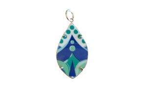 Blue Green Teardrop Pendant