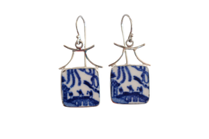 Blue Willow Bridge Earrings