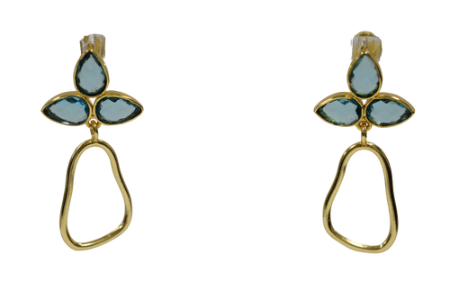 Blue topaz earrings