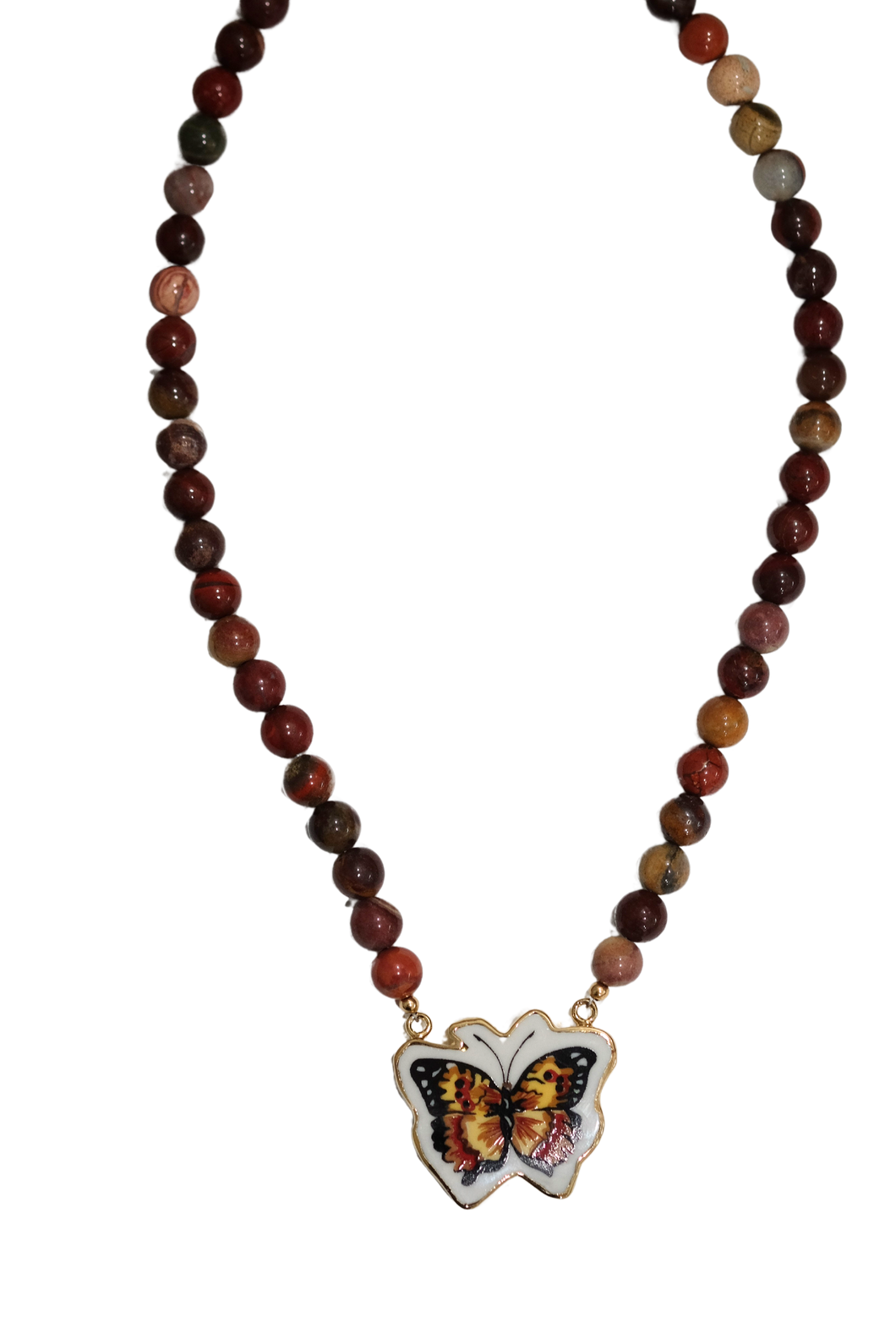 Brown Butterfly Necklace