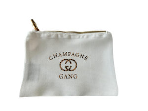 Champagne gang canvas pouch