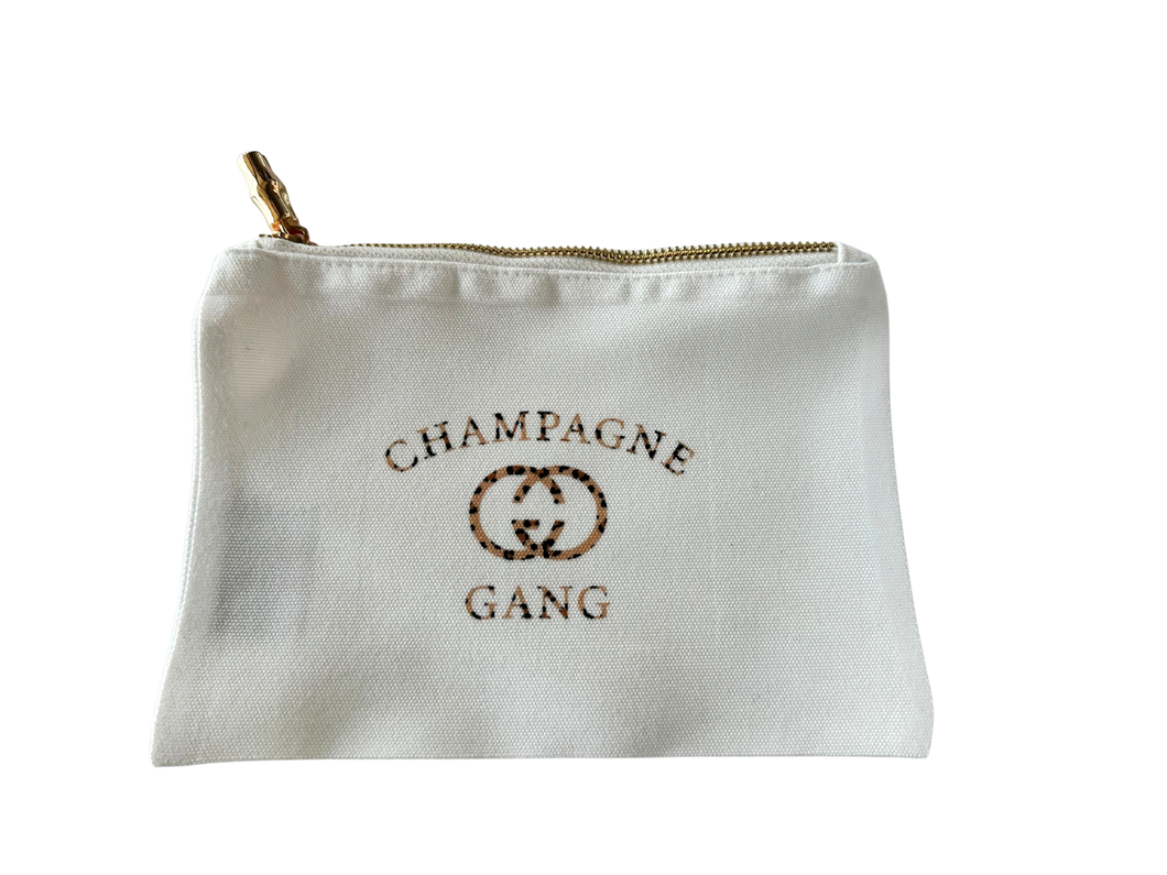 Champagne gang canvas pouch