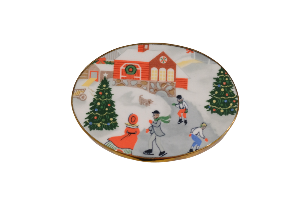 Christmas Skaters Belt Buckle