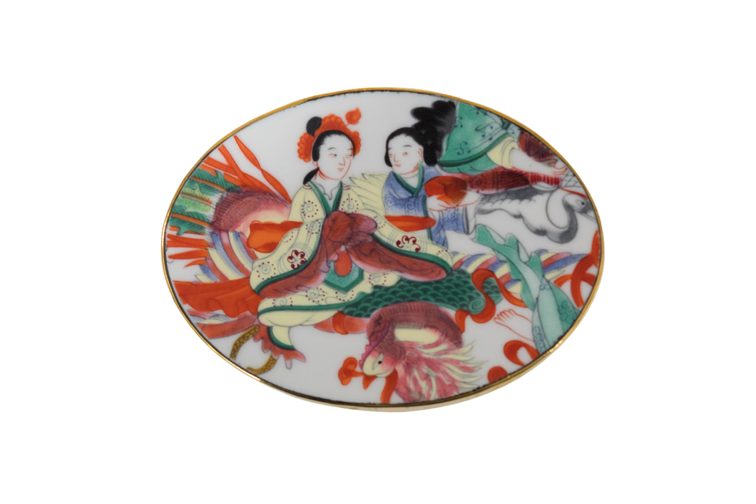 Colorful Geisha Belt Buckle