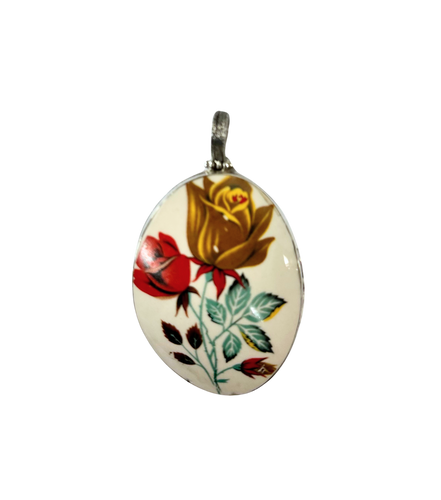 Colorful rose pendant