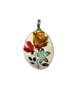 Colorful rose pendant