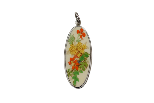 Colors of fall oval pendant