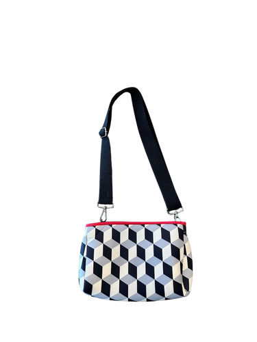 Cube print neoprene bag