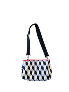 Cube print neoprene bag