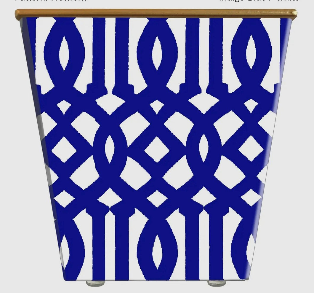 Fretwork Blue Candle