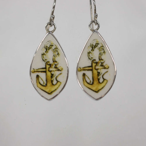 Golden Anchor Earrings