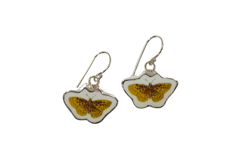 Golden butterfly earrings