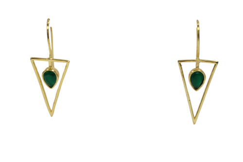 Green quartz earrings