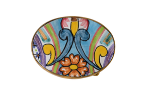 Italian Pottery Belt Buckle