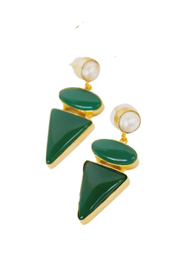 Jade and Pearl Earrings