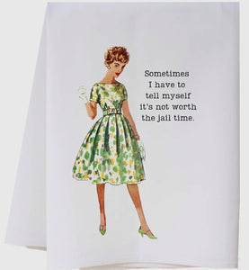 Jail time tea towel