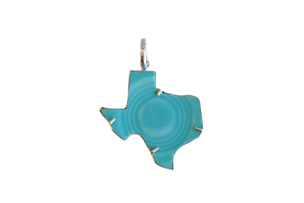 Large Turquoise Texas Shape Pendant