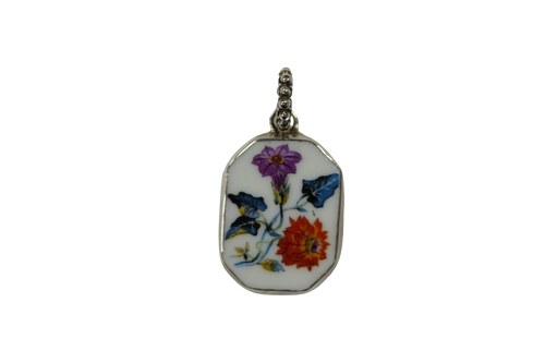 Lovely floral octagon pendant