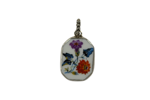 Lovely floral octagon pendant