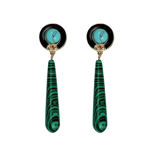 Malachite Earrings