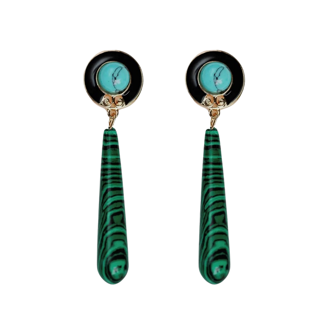 Malachite Earrings