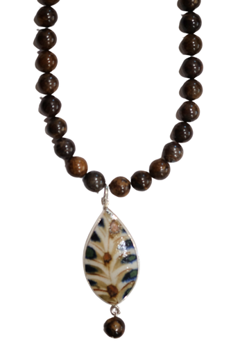 Mexican Pottery Leaf Necklace