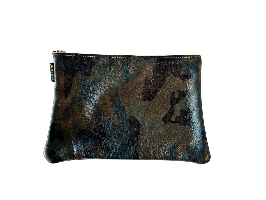 Olive camo pouch