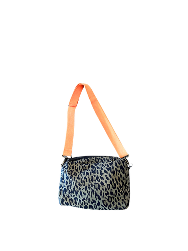 Olive leopard canvas bag