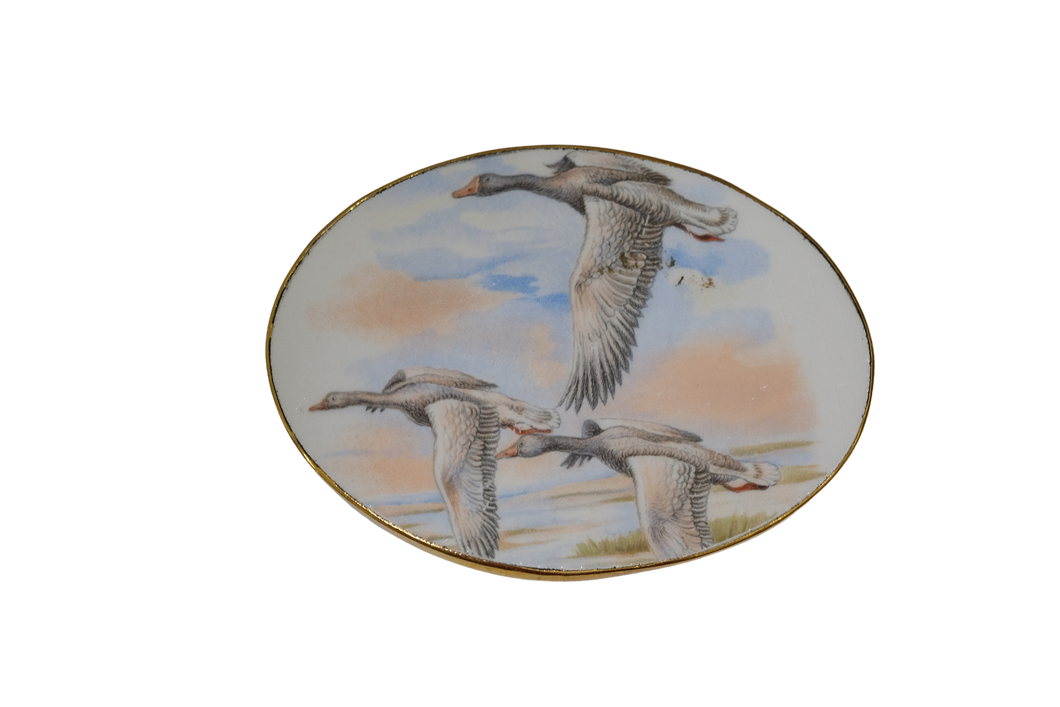 Oval Trio of Birds Belt Buckle