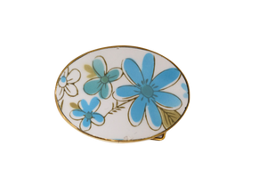 Petite Turquoise Floral Belt Buckle