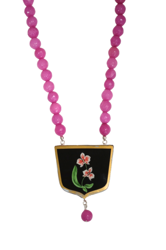 Pink Lily Necklace