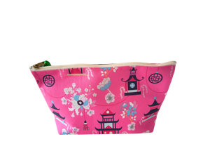 Pink pagoda makeup bag