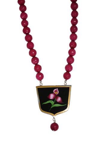 Plum Lily Necklace