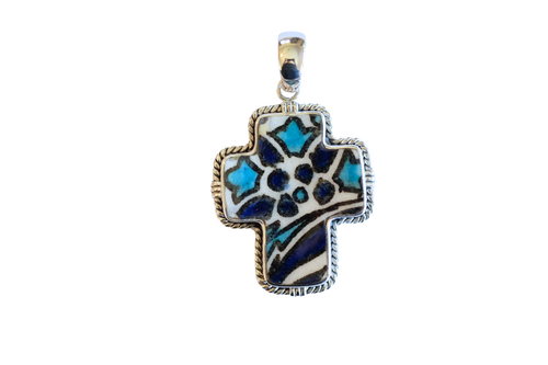 Pottery Cross Pendant