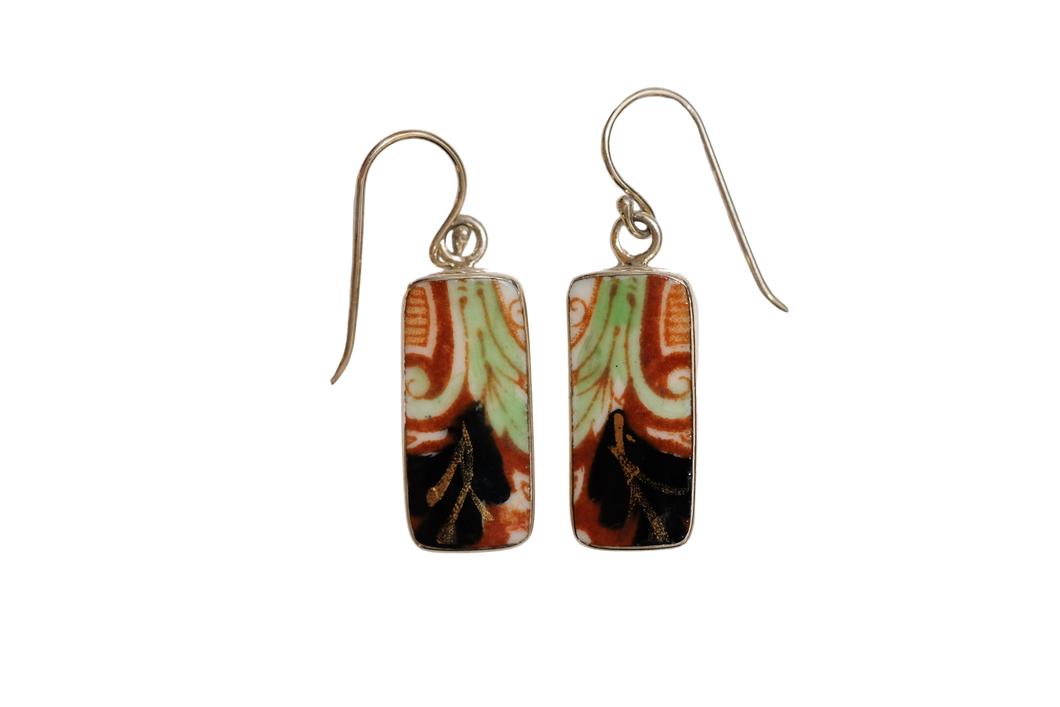 Rectangle Fall Scape Earrings