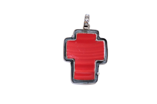 Red Fiesta Cross Pendant