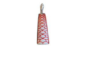 Red and White Scales Pendant