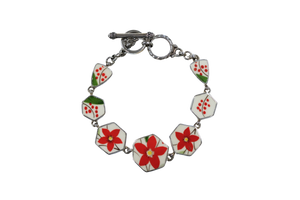 Retro poinsettia bracelet