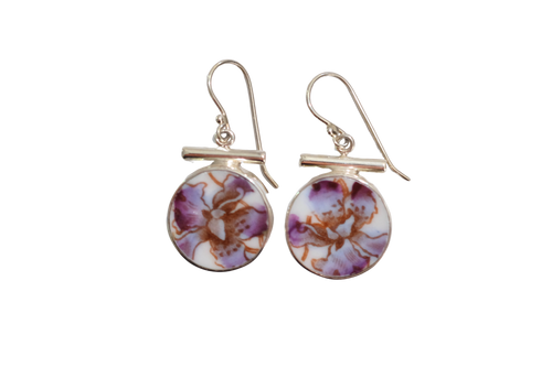 Round Lilac Dreams Earrings