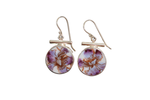 Round Lilac Dreams Earrings