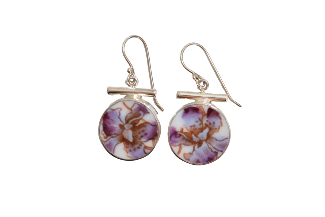 Round Lilac Dreams Earrings