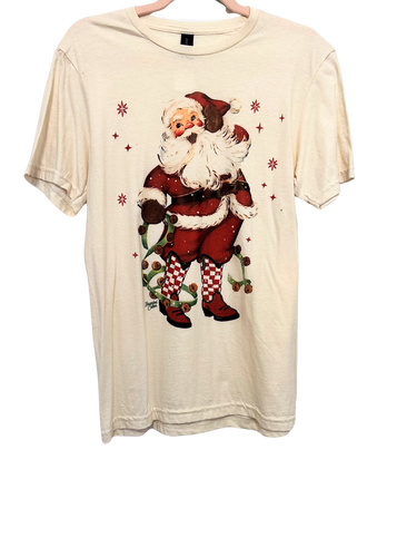 Santa with Boots T-shirt