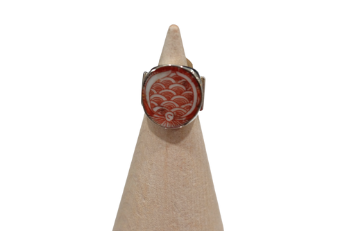 Size 5 Orange Scales Ring