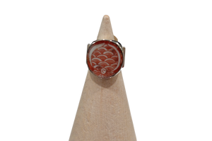 Size 5 Orange Scales Ring